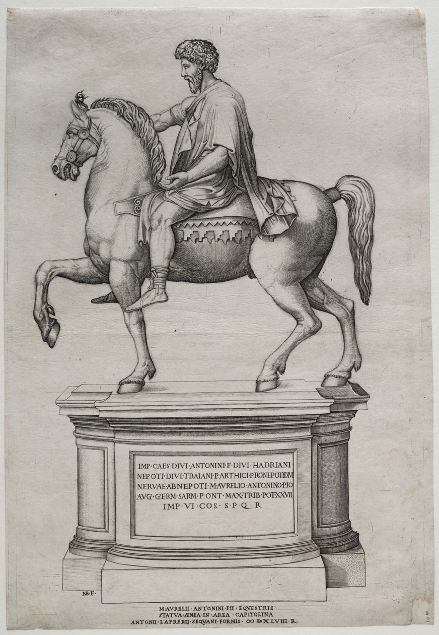 Equestrian Statue of Marcus Aurelius by Nicolas Beatrizet
