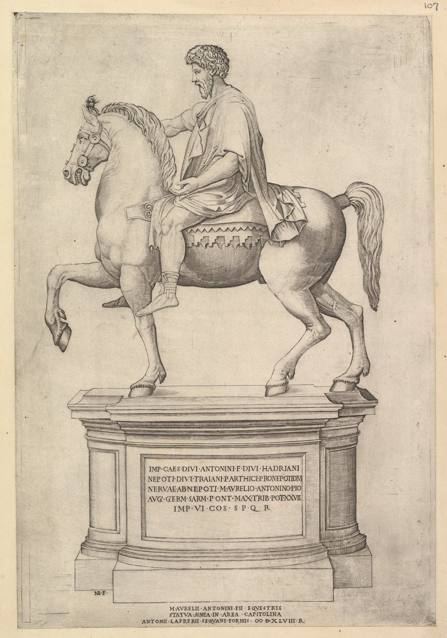 Speculum Romanae Magnificentiae: Marcus Aurelius by Nicolas Beatrizet