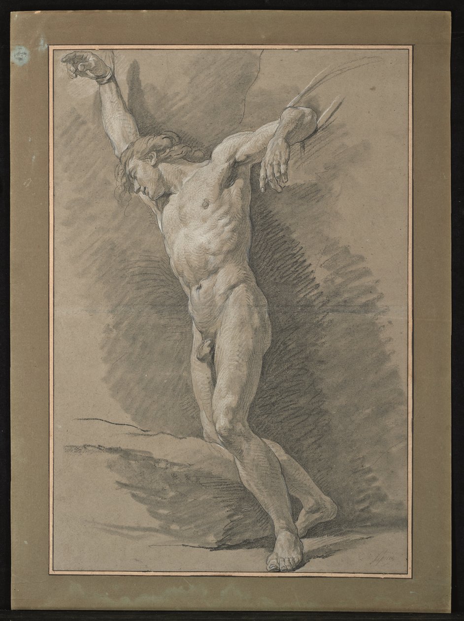 Academy of a Nude Man, Arms Tied with Ropes by Nicolas Bernard Lepicie