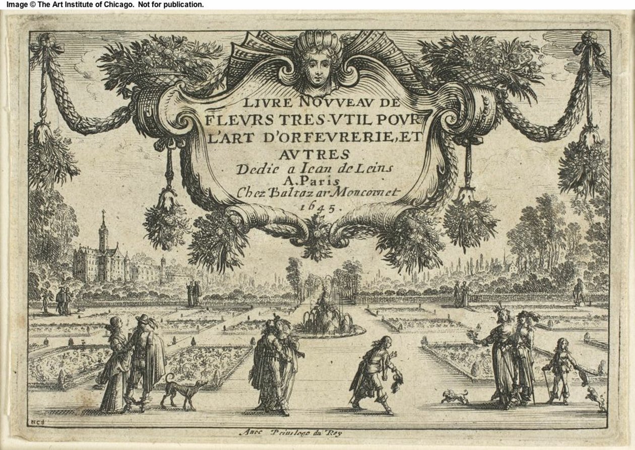 Title page, from Livre Nouveau de Fleurs by Nicolas Cochin