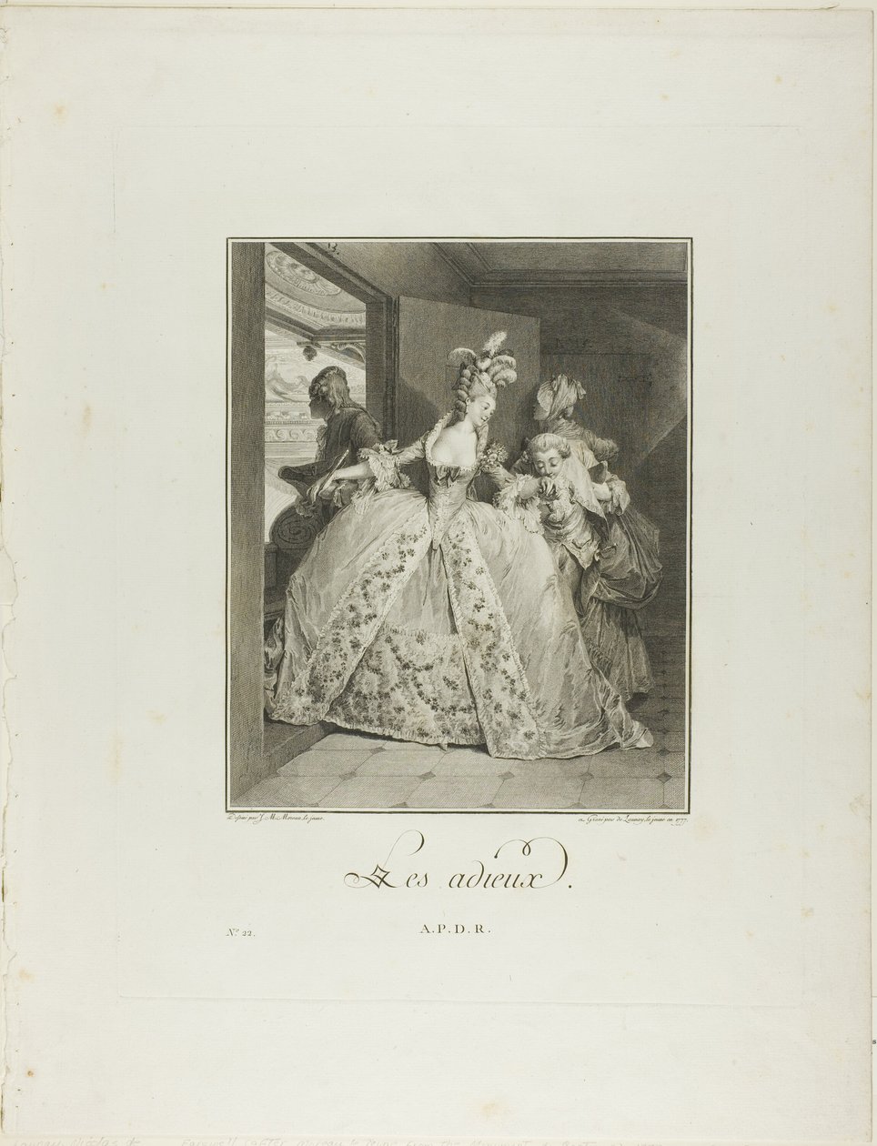 Goodbyes, from Monument du Costume Physique et Moral de la fin du Dix-huitième siècle by Nicolas Delaunay