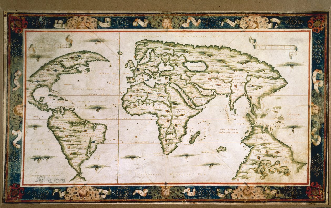 Planisphere by Nicolas Desliens by Nicolas Desliens