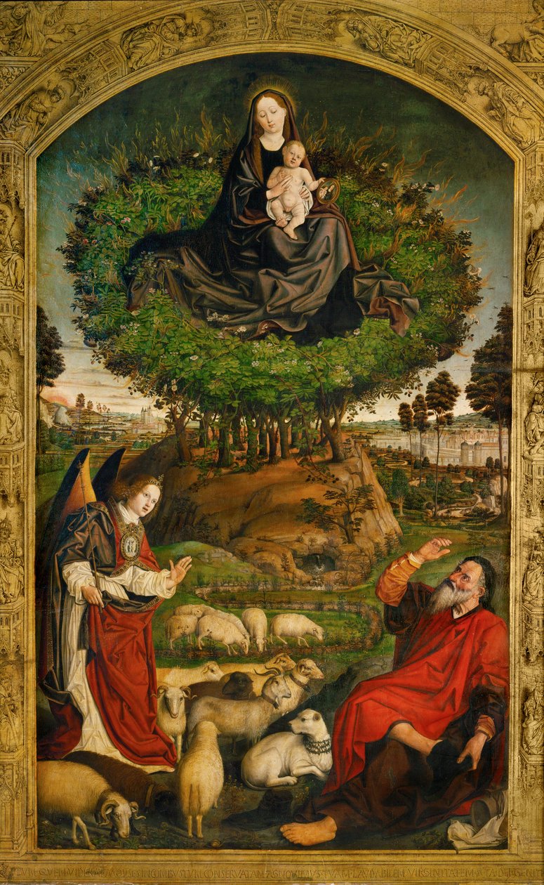 Virgin Mary, Centre Panel of the Altar of the Burning Bush by Nicolas Froment