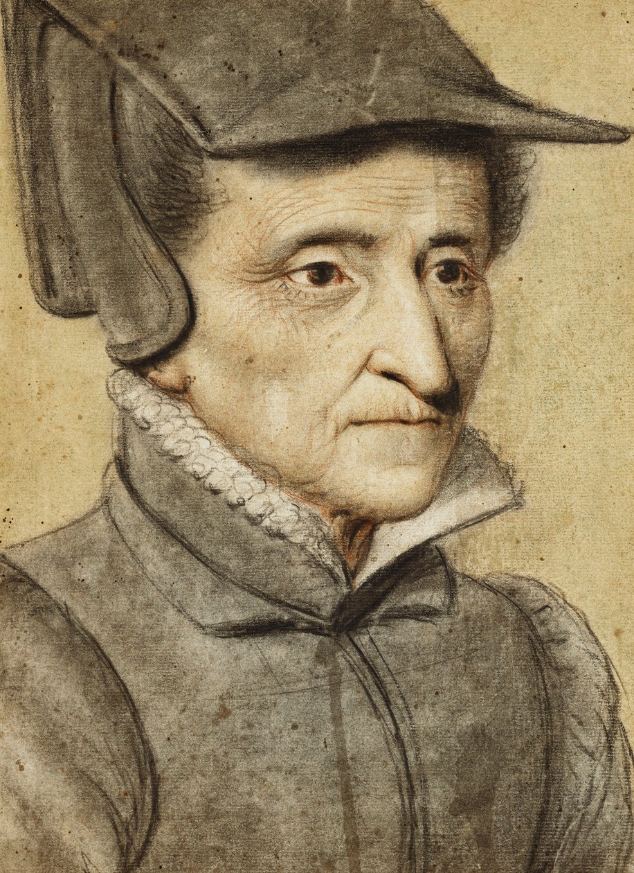 Portrait Head of an Old Woman by Nicolas Lagneau or Lanneau
