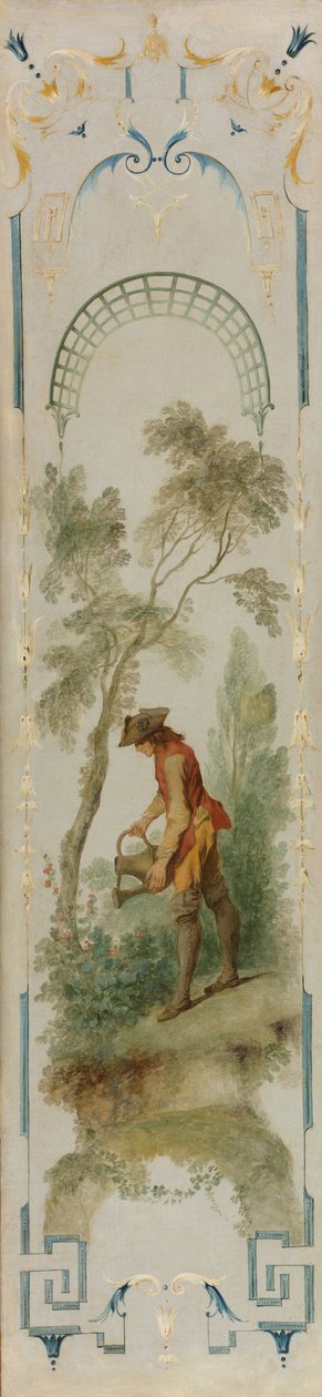 Wall Panels: The Gardener, Horticulture, The Vineyard, The See-Saw, The Swing by Nicolas Lancret