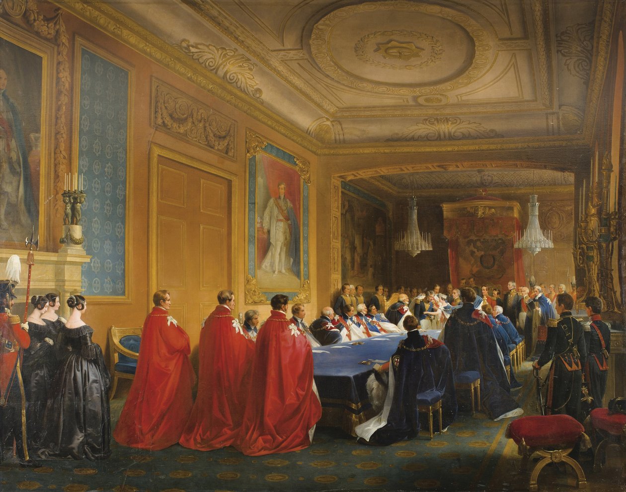 Louis-Philippe Receiving the Order of the Garter from Queen Victoria in 1844 by Nicolas Louis Francois Gosse