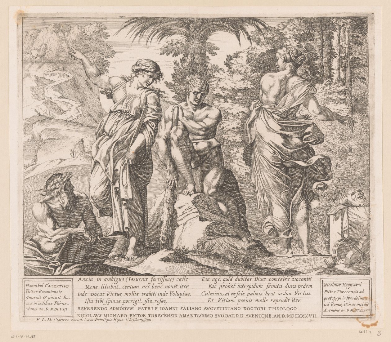 Hercules between Virtue and Vice by Nicolas Mignard