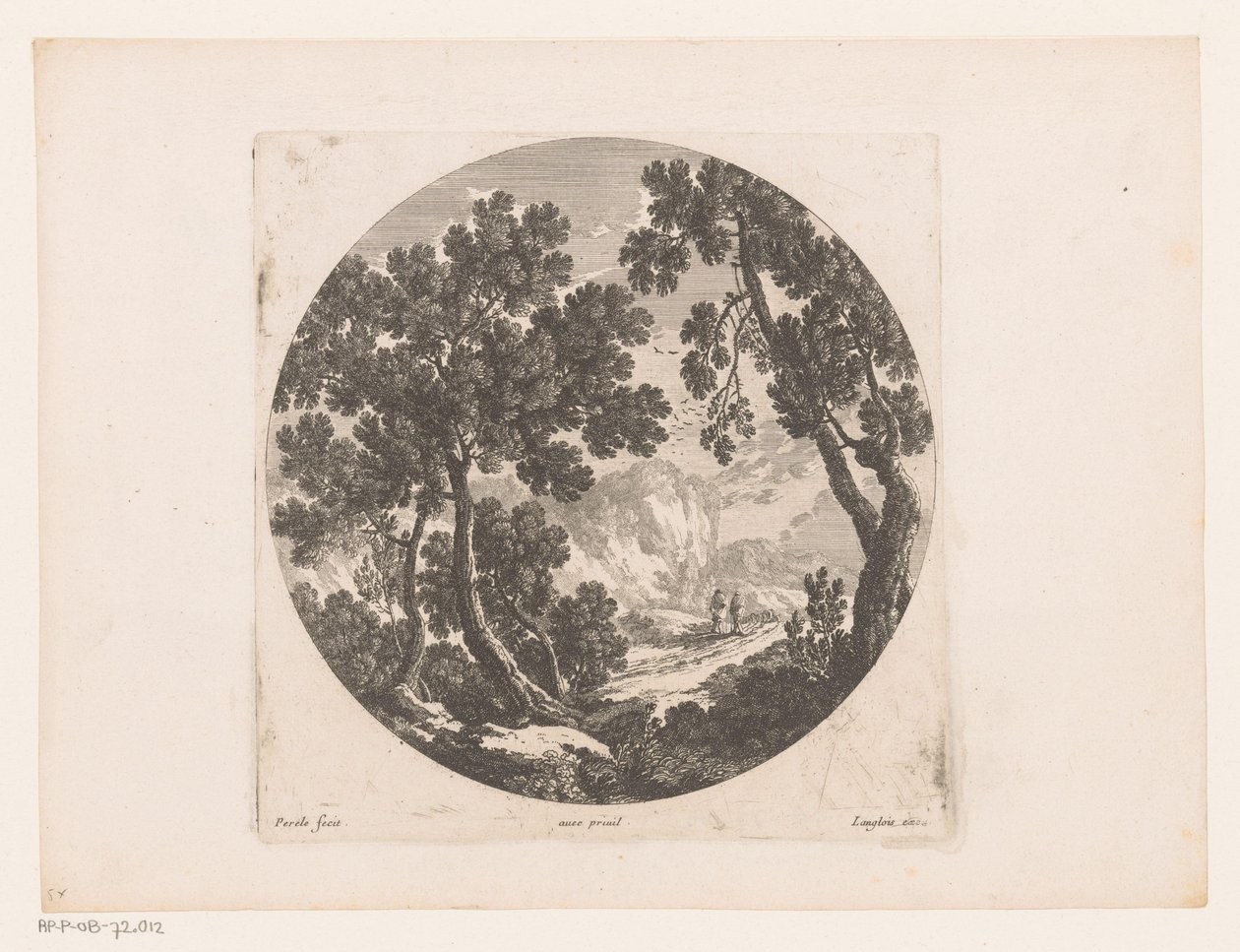 Landscape with Shepherds Behind Herd by Nicolas Perelle