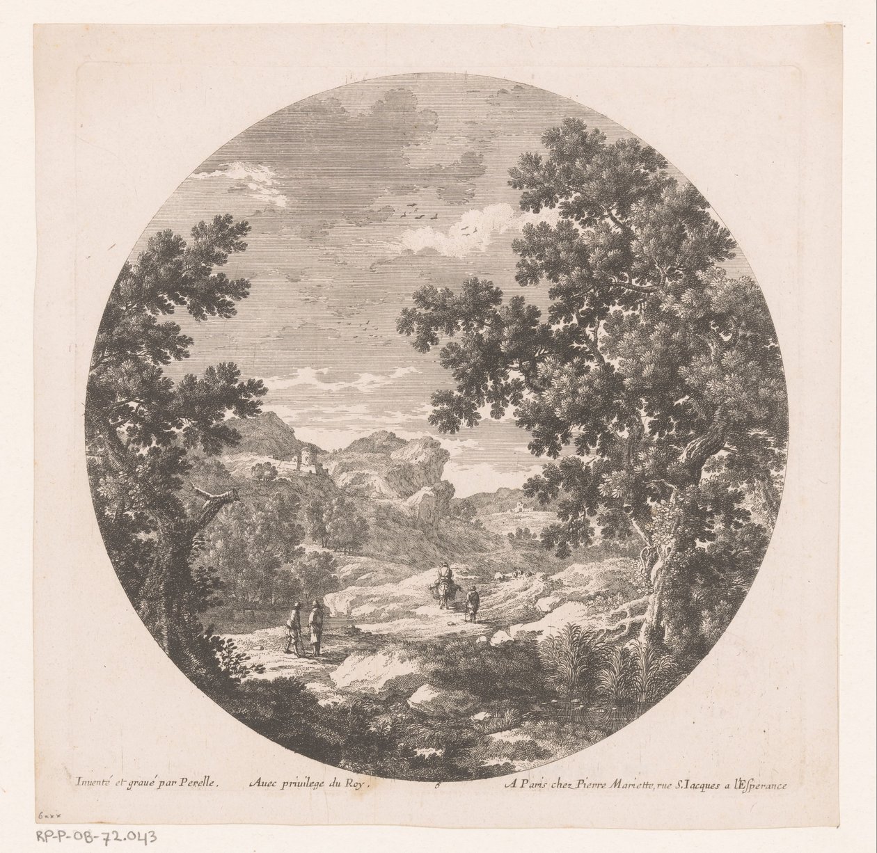 Landscape with Walkers and Pack Animal by Nicolas Perelle