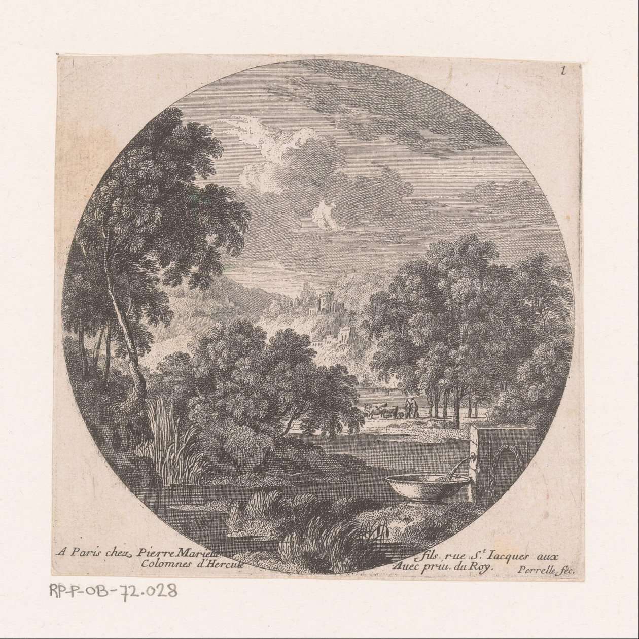 River Landscape with Spring by Nicolas Perelle