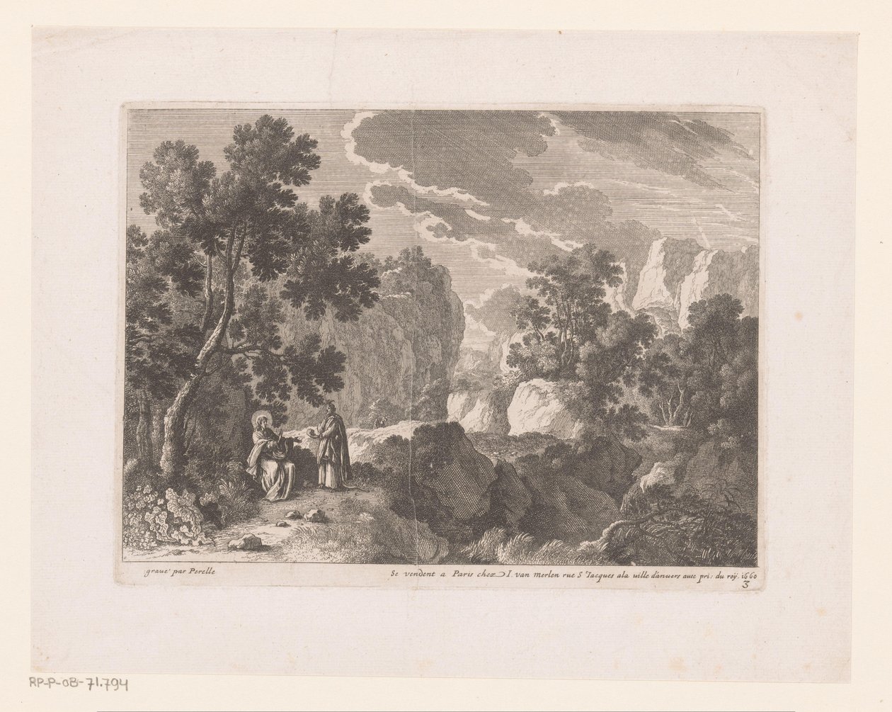 Temptation of Christ by Satan (Landscapes with Scenes from the Life of Christ) (series title) by Nicolas Perelle