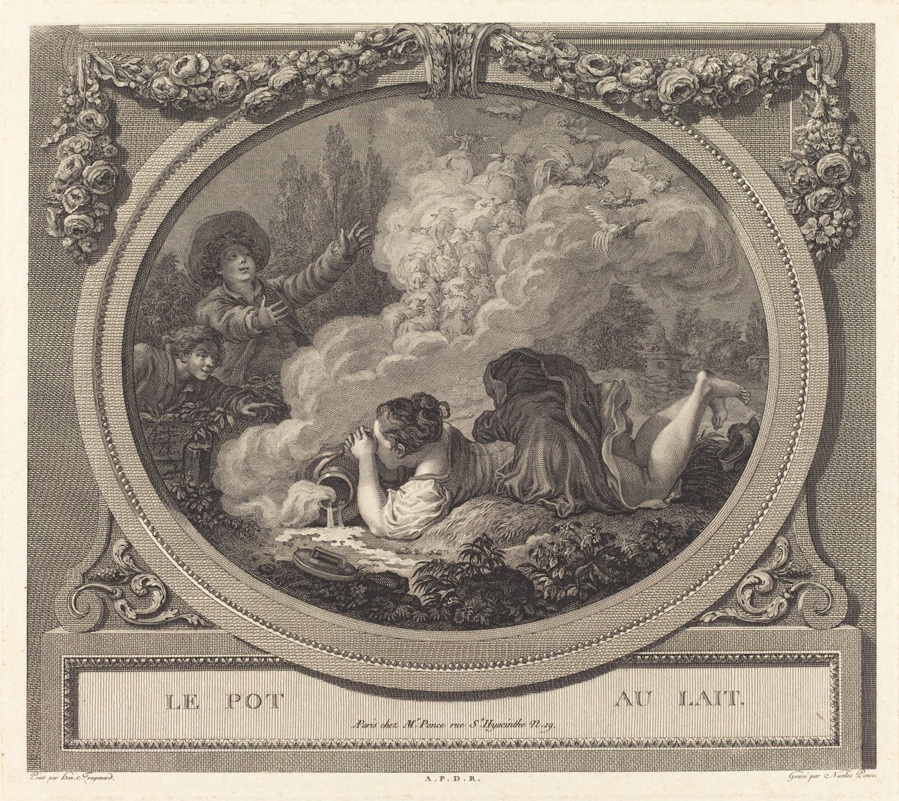 The Milk Pot by Nicolas Ponce after Jean Honoré Fragonard