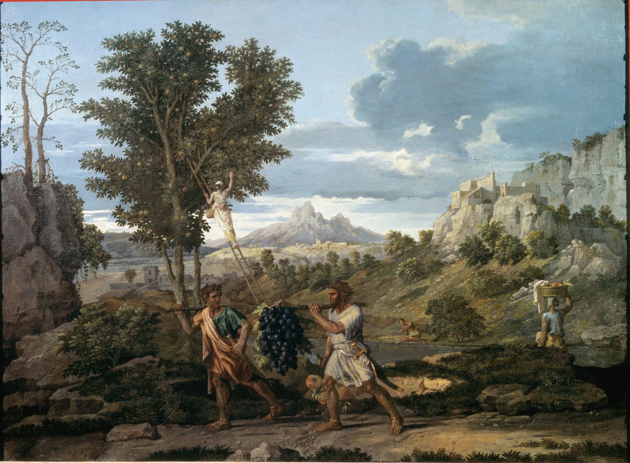 Autumn or the Bunch of Grapes Brought Back from the Promised Land by Nicolas Poussin
