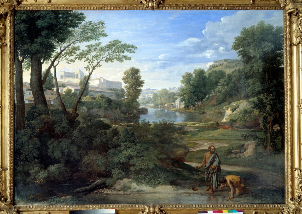 Diogenes Throwing His Ecvil by Nicolas Poussin