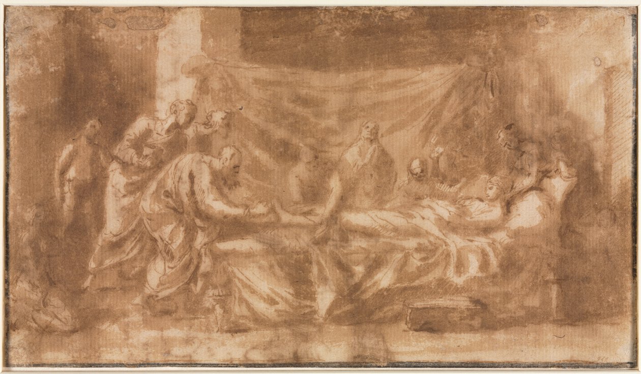 Extreme Unction (recto) by Nicolas Poussin