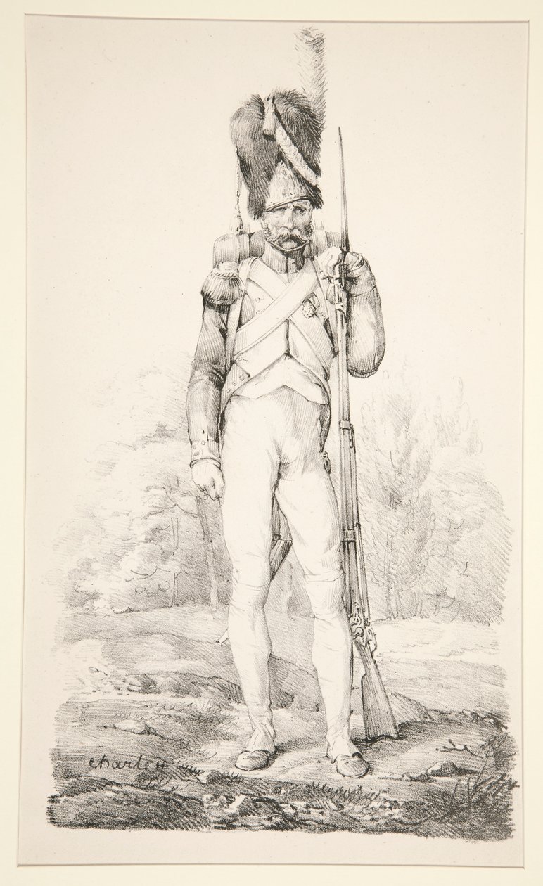 Grenadier a Pied de la Vieille Garde, from the series The Old French Army by Nicolas Toussaint Charlet