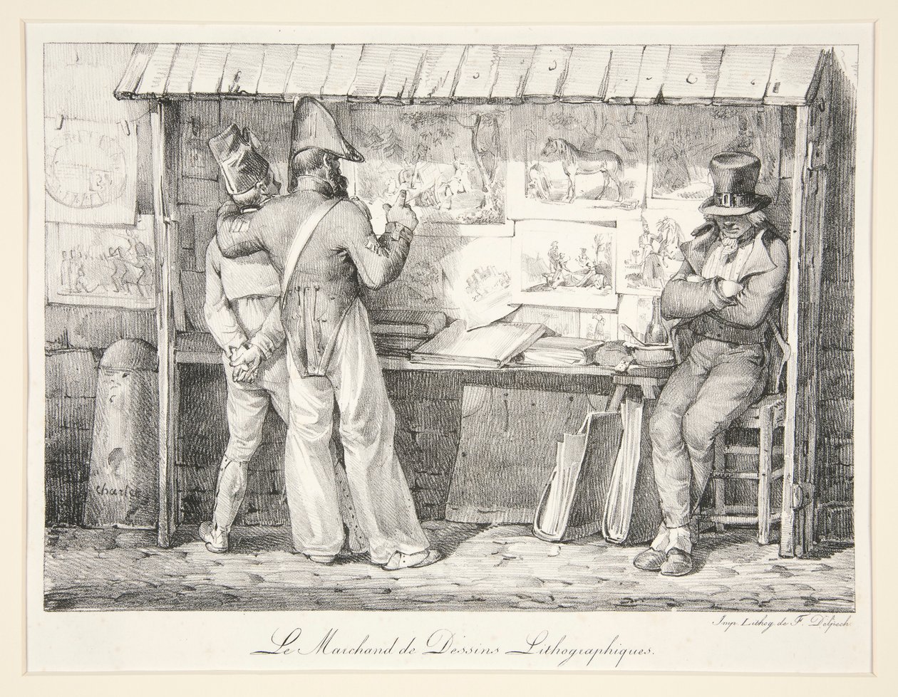 Le Marchand de Dessins Lithographiques by Nicolas Toussaint Charlet