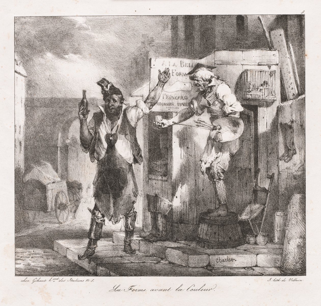 Lithographic Sketches by Charlet: Form before Color, 1823 by Nicolas Toussaint Charlet