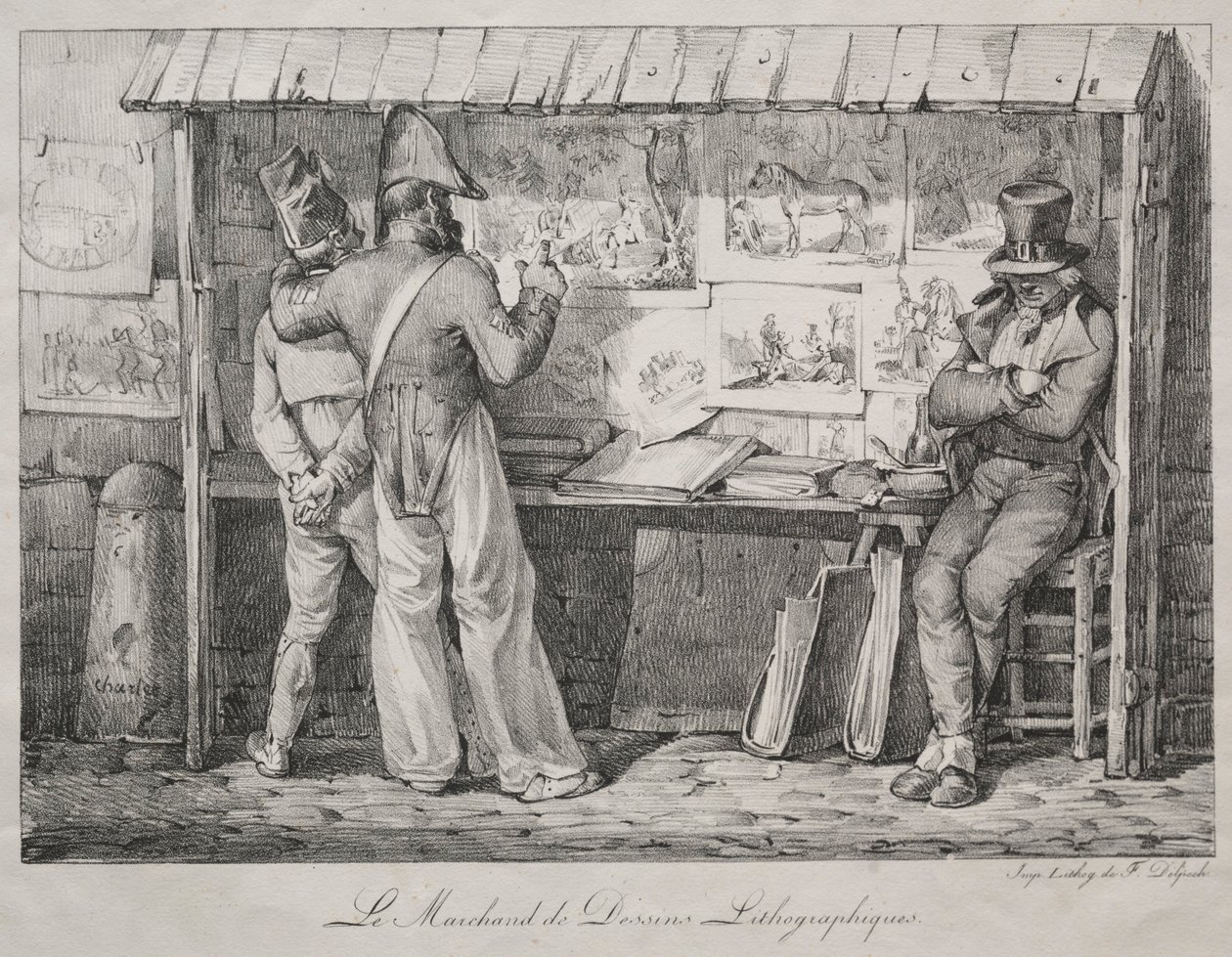 The Lithograph Dealer by Nicolas Toussaint Charlet