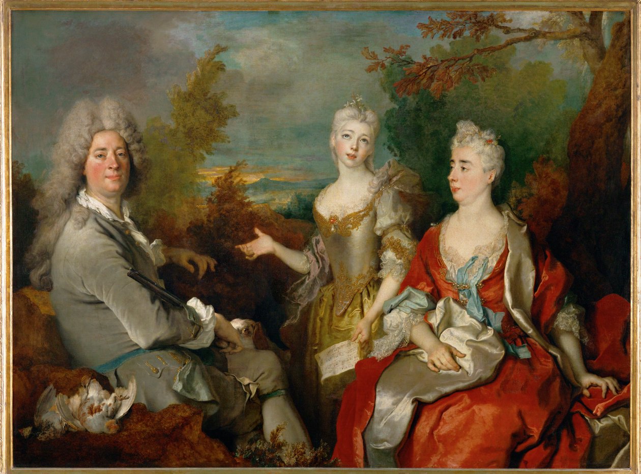 Family Portrait by Nicolas de (workshop) Largilliere