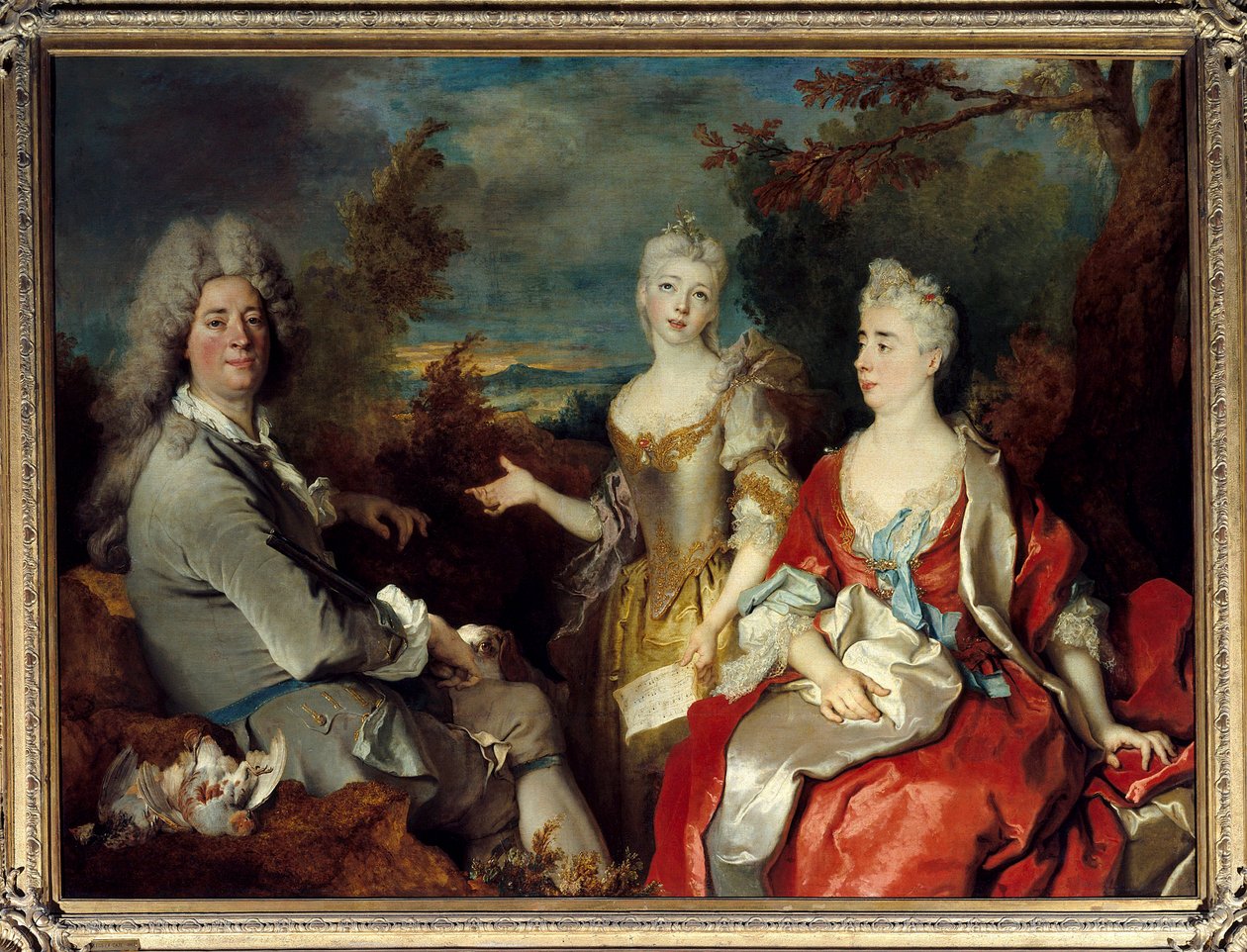 Family portrait formerly known as portrait of the painter, his wife and daughter by Nicolas de Largillière