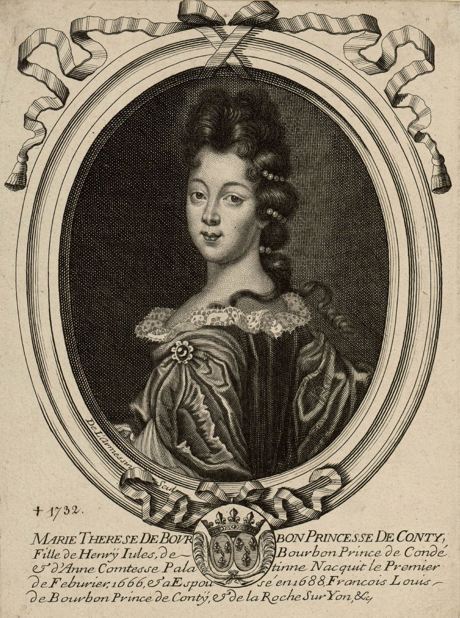 Marie Therese de Bourbon, Princess of Conti by Nicolas de Larmessin