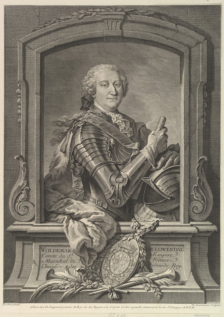 Portrait of Maréchal de Lowendal by Nicolas de Larmessin