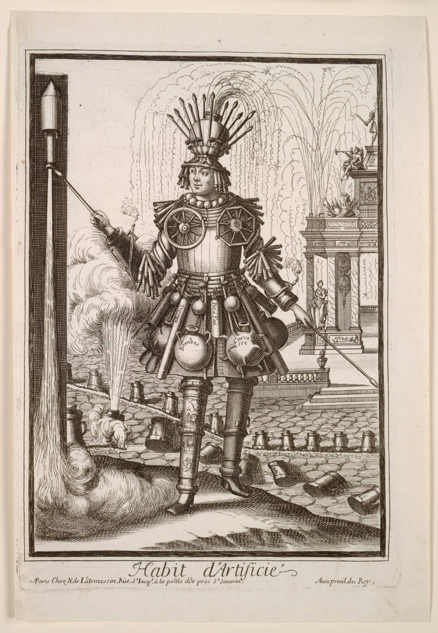 Fanciful Costumes: Costume of the Fireworks Maker, c. 1690 by Nicolas de Larmessin II