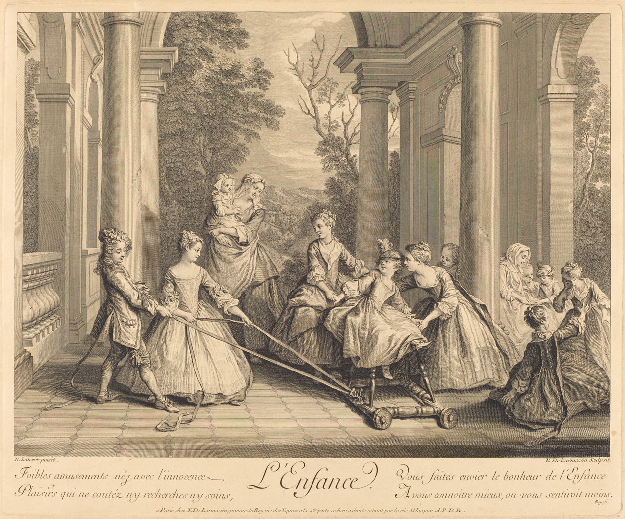 Childhood by Nicolas de Larmessin IV after Nicolas Lancret