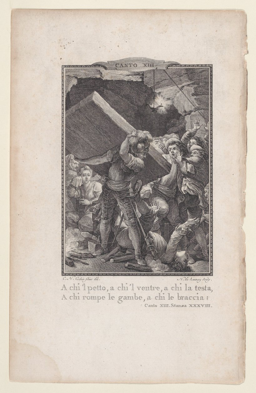 Canto 13, Stanza 38, from Orlando Furioso by Nicolas de Launay