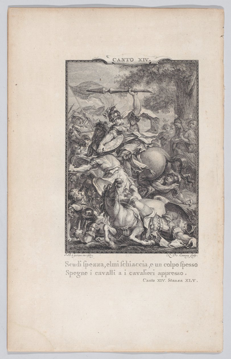 Canto 14, Stanza 45, from Orlando Furioso by Nicolas de Launay