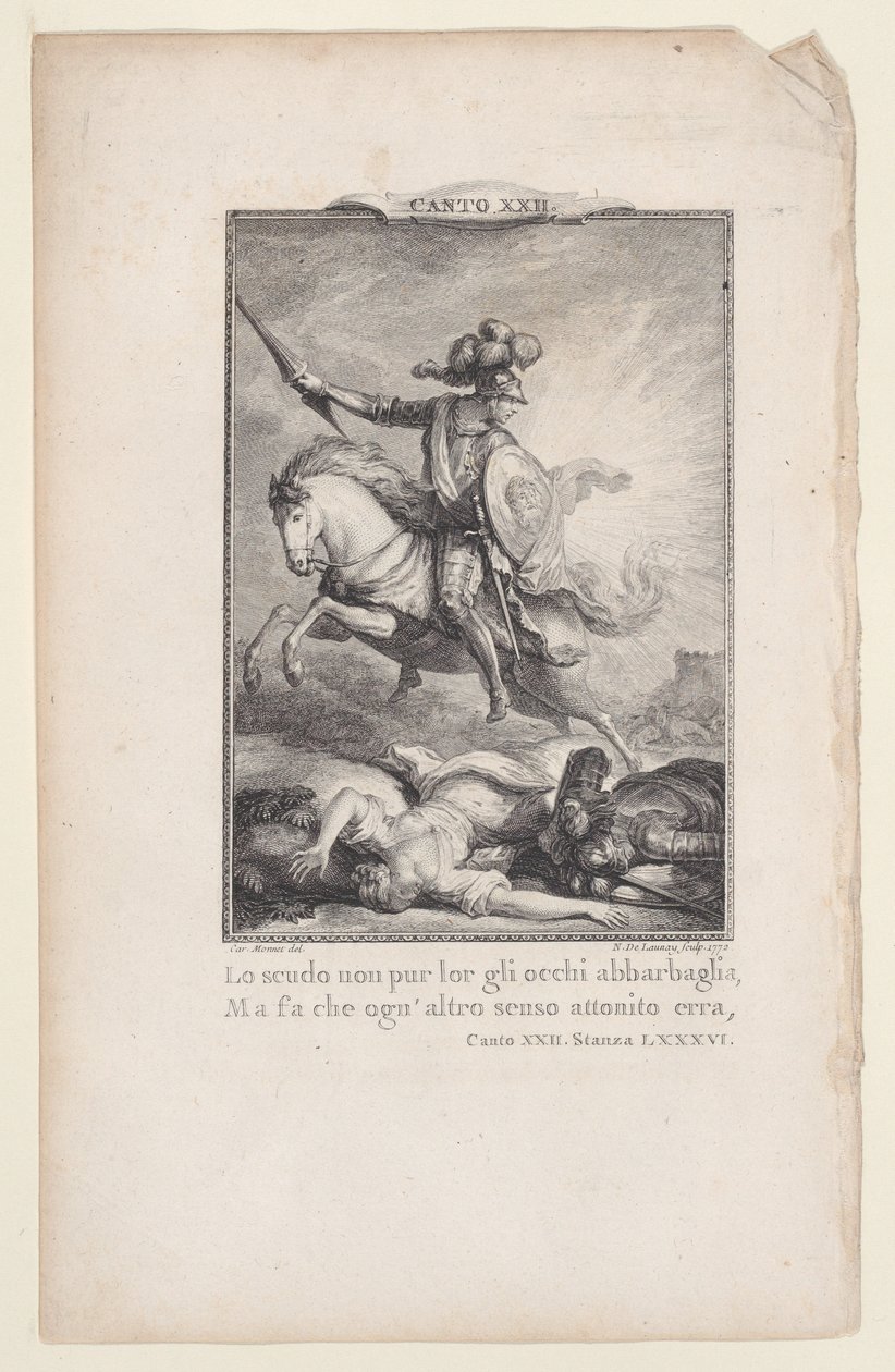Canto 22, Stanza 86, from Orlando Furioso by Nicolas de Launay