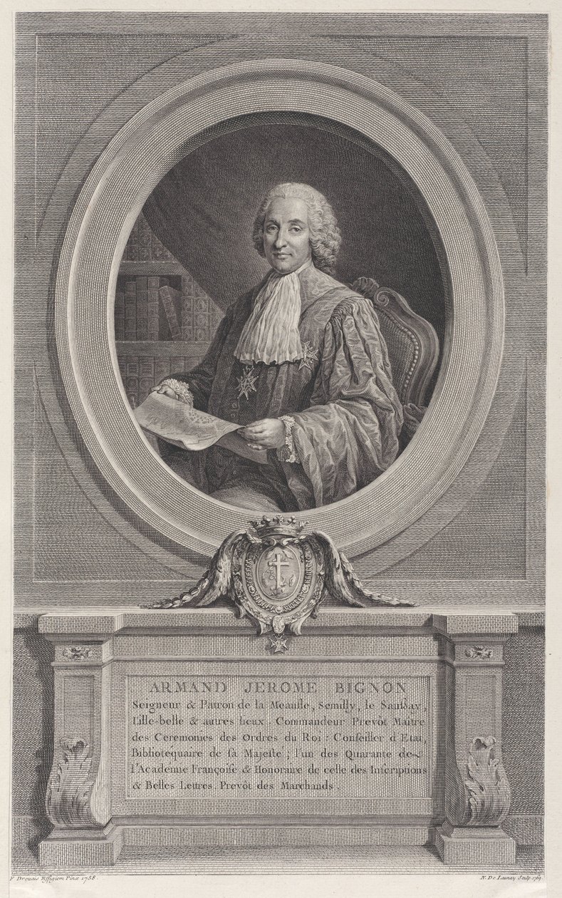 Portrait of Armand-Jérôme Bignon, 1769 by Nicolas de Launay