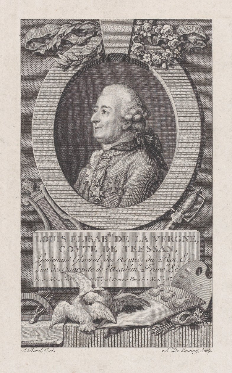 Portrait of Louis Elisabeth de La Vergne, Comte de Tressan by Nicolas de Launay