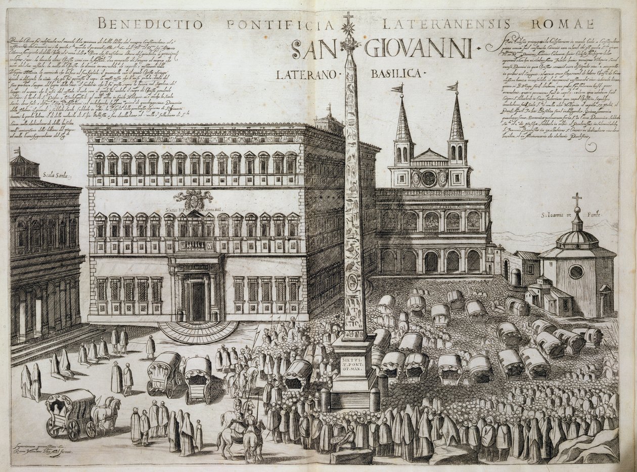 Dedication of the Obelisk in front of the Basilica of San Giovanni Laterano, Rome in 1588 by Nicolaus van Aelst