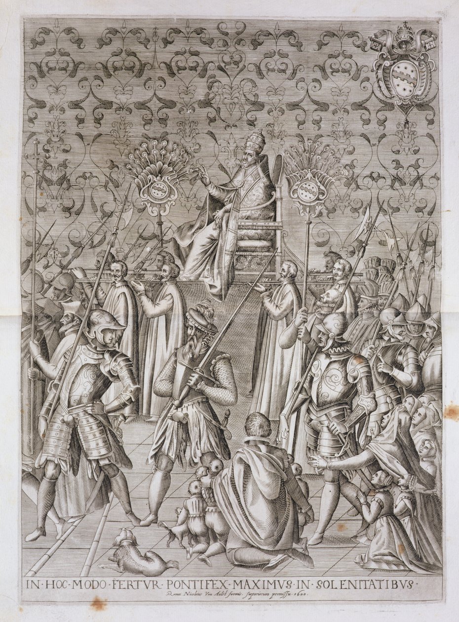 Pope Sixtus V is Carried to the Ceremony for the Dedication of the Obelisk in Front of the Basilica of San Giovanni Laterano, Rome in 1588 by Nicolaus van Aelst