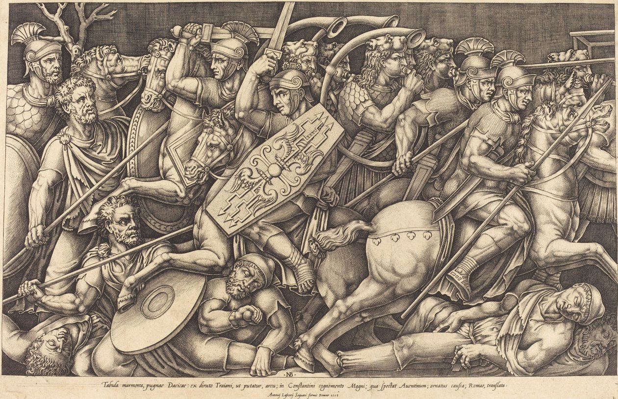 Roman Soldiers Fighting the Dacians by Nicolaus Beatrizet