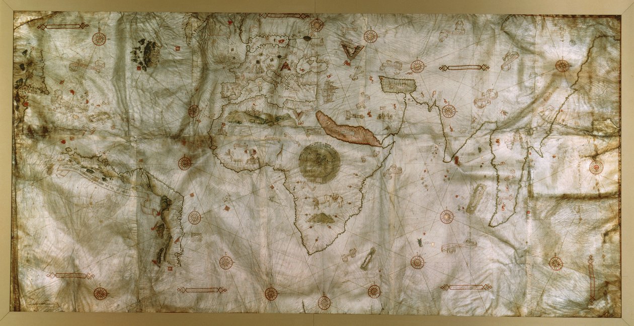 Planisphere by Nicolas de Caverio by Nicolay de Caveri