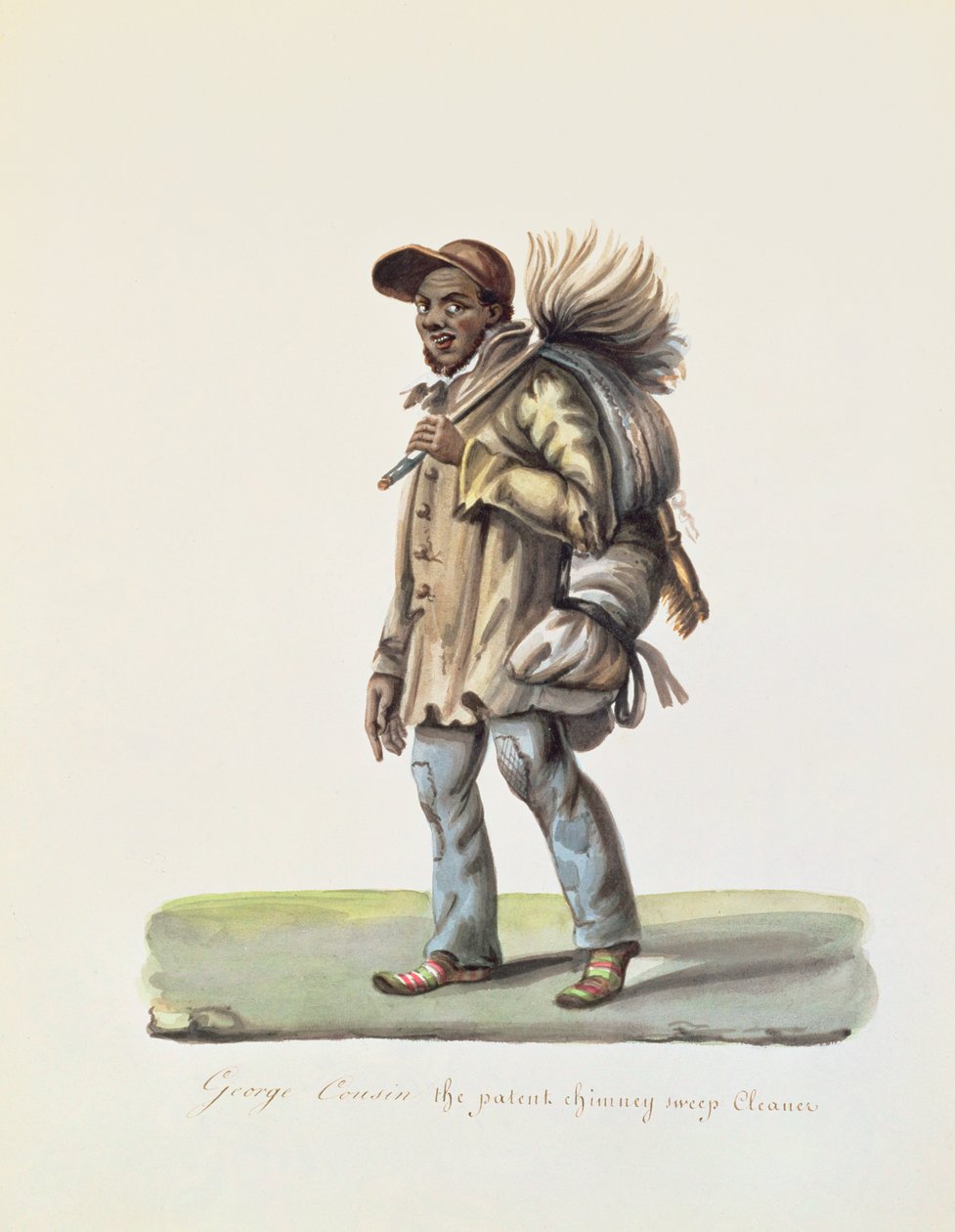 George Cousin, the Patent Chimney Sweep Cleaner by Nicolino Calyo