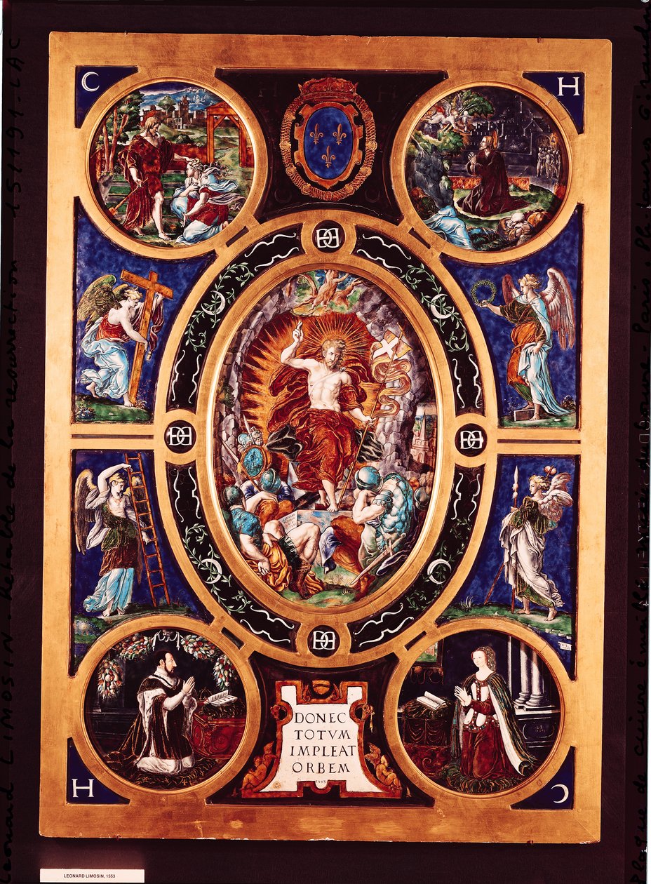 Altarpiece of Sainte-Chapelle, Depicting the Resurrection, Enamelled by Leonard Limosin by Nicolo dell Abate