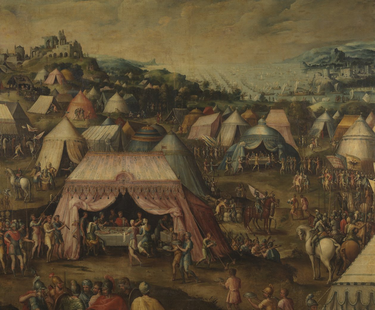 Meeting of Charles V and the Bey of Tunis by Nicolo dell and Fontana, Alberto Abate