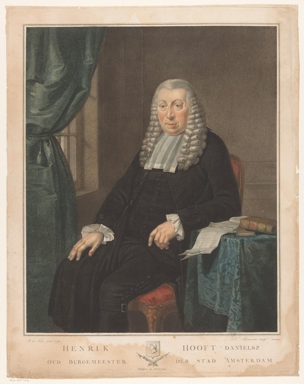 Portrait of Hendrik Danielsz. Hooft, Mayor of Amsterdam by Nicolo Schiavonetti