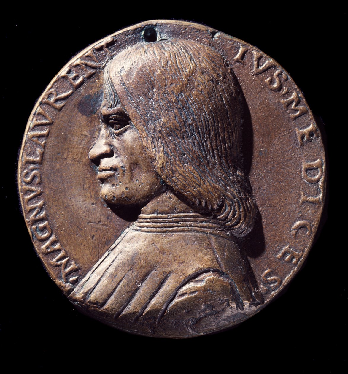 Portrait medal of Lorenzo de Medici, known as the Magnificent by Nicolo Spinelli