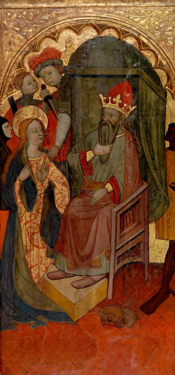 Saint Katherine of Alexandria Before the Roman Emperor by Nicolás Solano