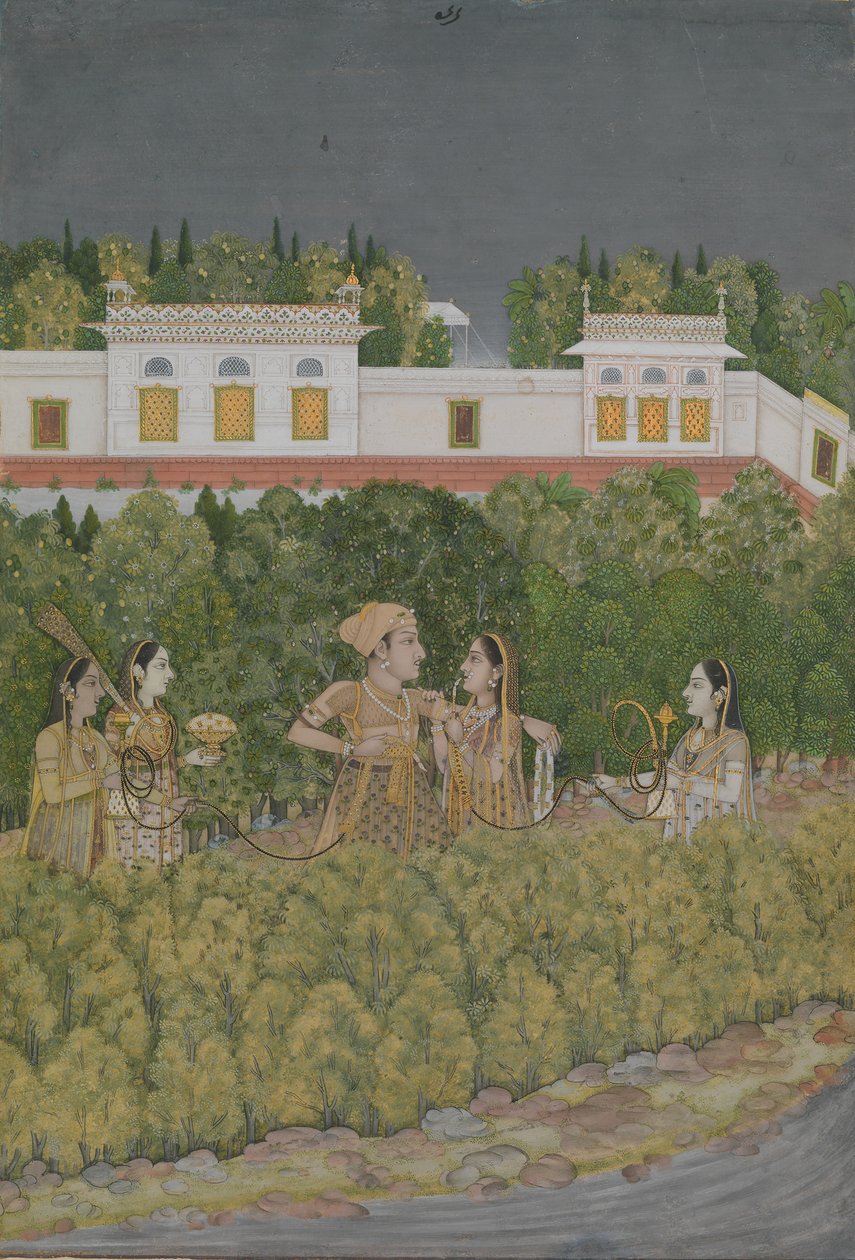 Prince and Ladies in a Garden by Nidha Mal