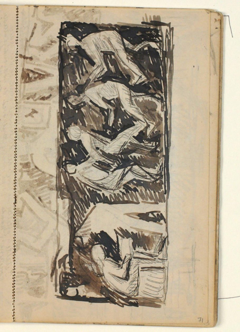Figure Composition - Draft for Relief on Various Crafts? by Niels Larsen Stevns