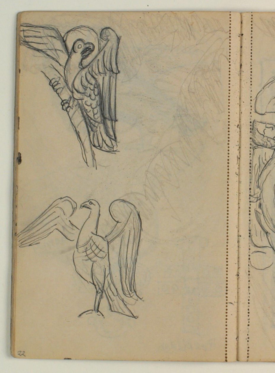 Studies of Birds, Probably After a Model by Niels Larsen Stevns