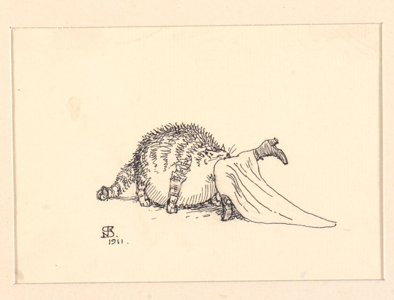 Illustration of The Fat Cat by Niels Skovgaard
