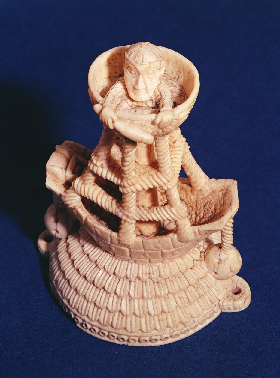 Top part of Salt Cellar by the Master of the Heraldic Ship, Nigeria, Bini-Portuguese by Nigerian