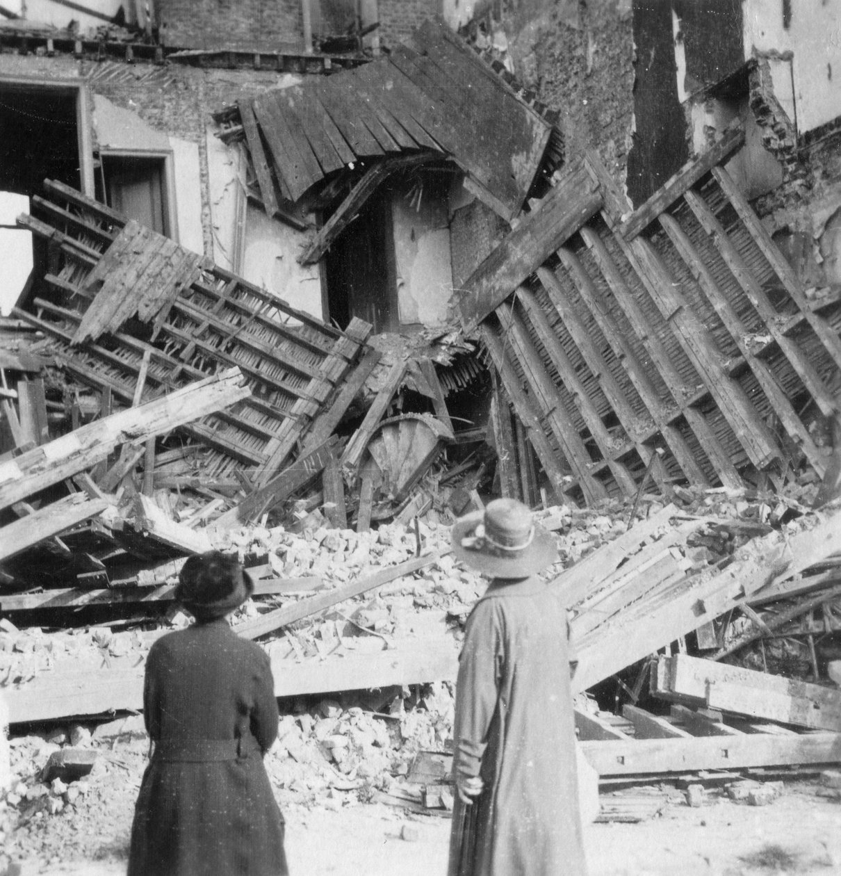 House Destroyed by a Bomb, Armentières, France, World War I by Nightingale and Co